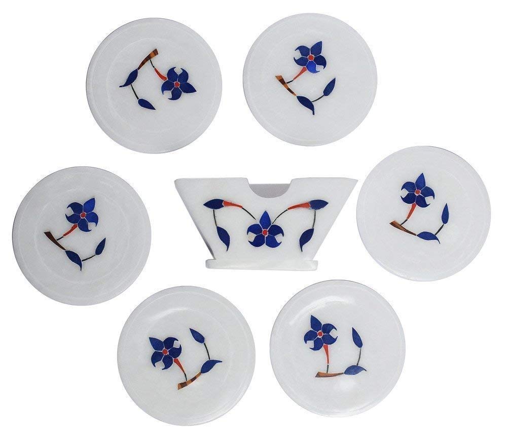 Marble Coaster Sets with Inlay Work  image 1
