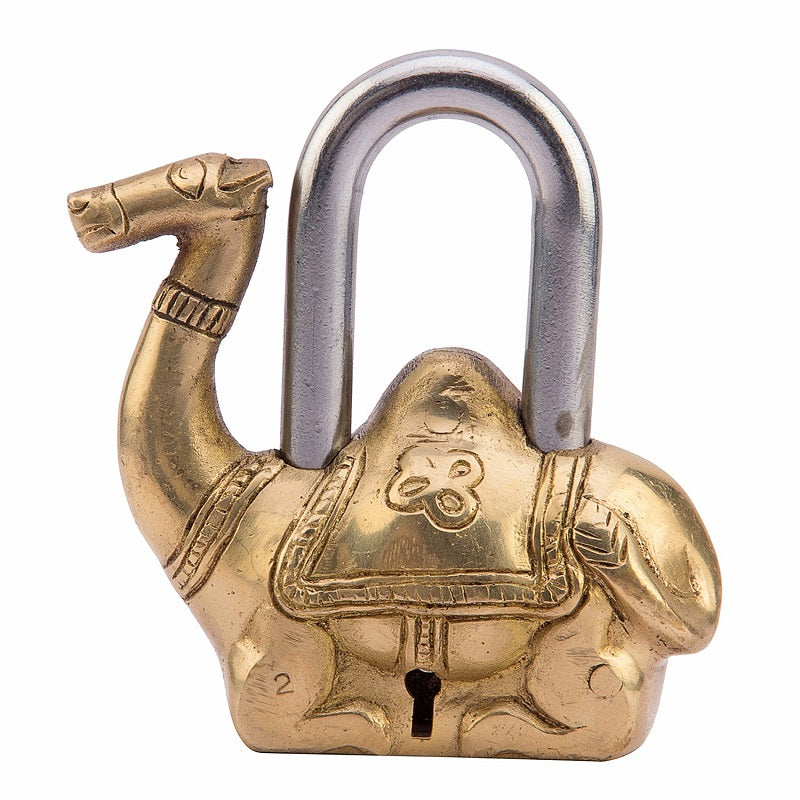 Camel Shape Solid Vintage Style Brass Lock  image 0