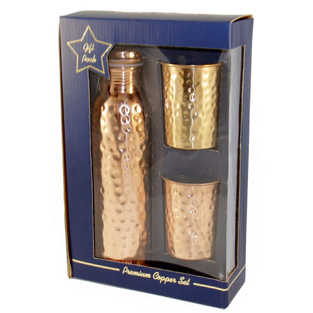 Copper Bottle+Glass Set image 1