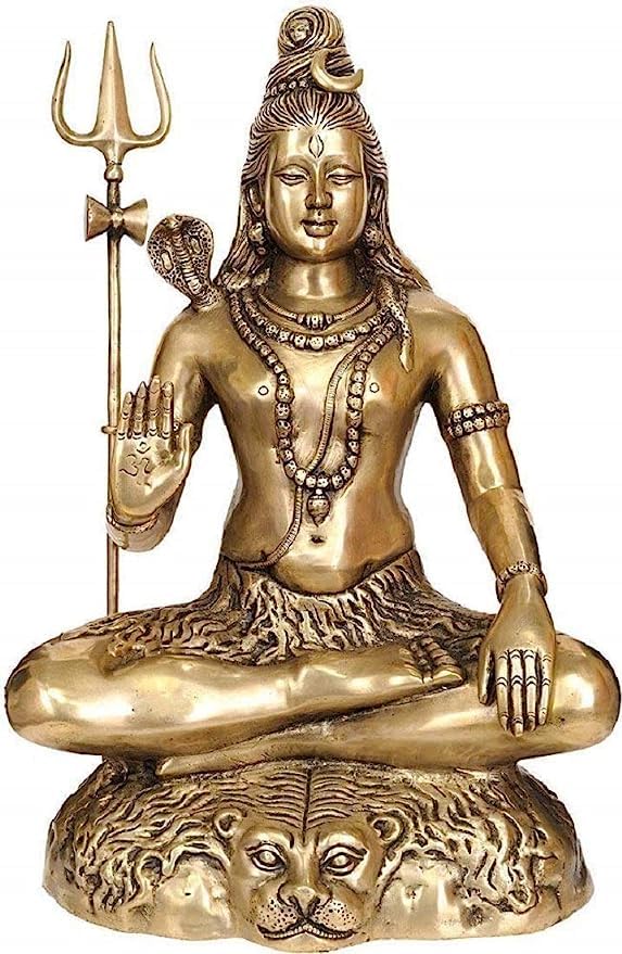 Brass Shiv with Trishul 22" image 0