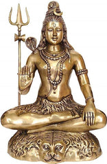 Brass Shiv with Trishul 22" image 0