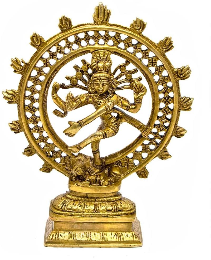 Brass Natraj Dancing Shiva 8" image 0