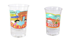 Souvenir Delhi India Shot Glasses Set of 2, Multicolour, 30 ml image 0