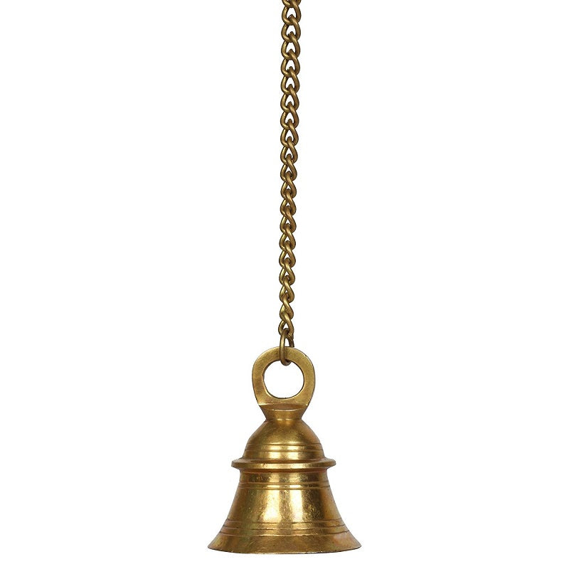 Brass Hanging Bells with Chain image 0