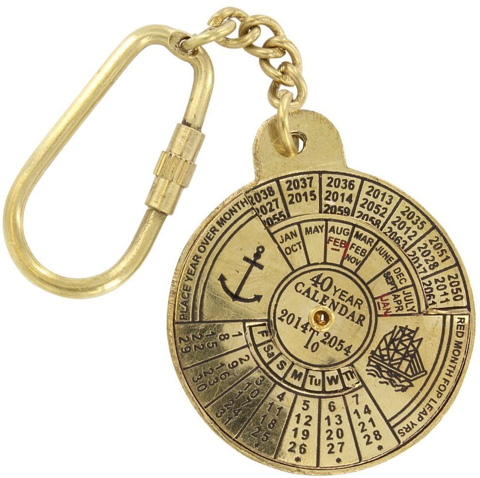 Brass Calender Keychain image 0