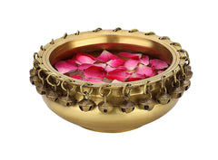 Ethnic Brass Urli with Bells (Size-6") image 1