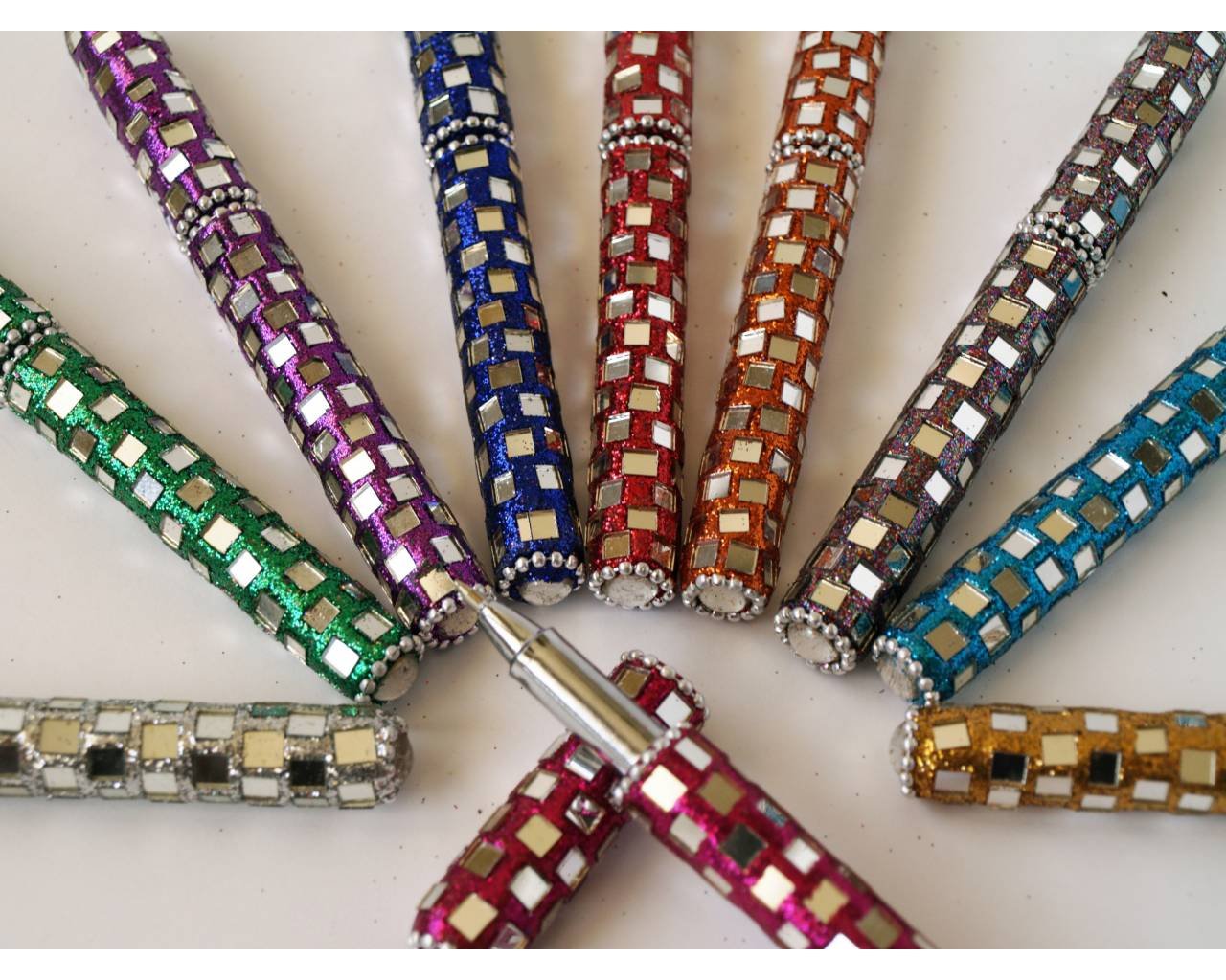 Hand Made LaK Pen with Colorful Handwork image 1