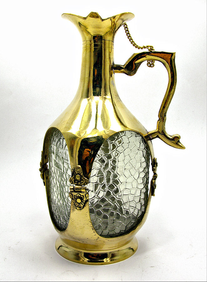 Vintage Brass Old Monk Bottle image 0