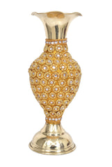 Metal Flower Vase with Beads image 0