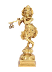 Brass Krishna with Flute-6 " image 0