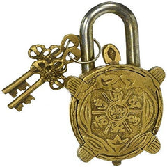 Tortoise Shape Vintage Brass Lock image 1