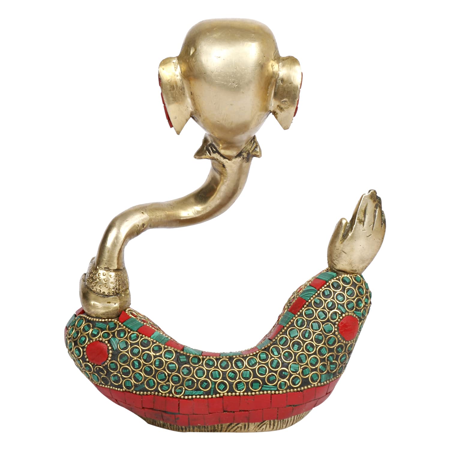 Brass Ganesh Bhagwan Trunk Idol image 1