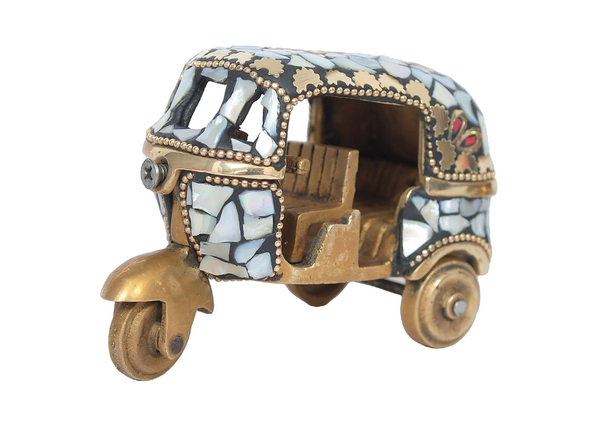 Brass Auto Rickshaw Miniature image 0