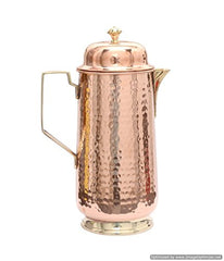 Copper Hammered Jug Pitcher 1000ml image 0