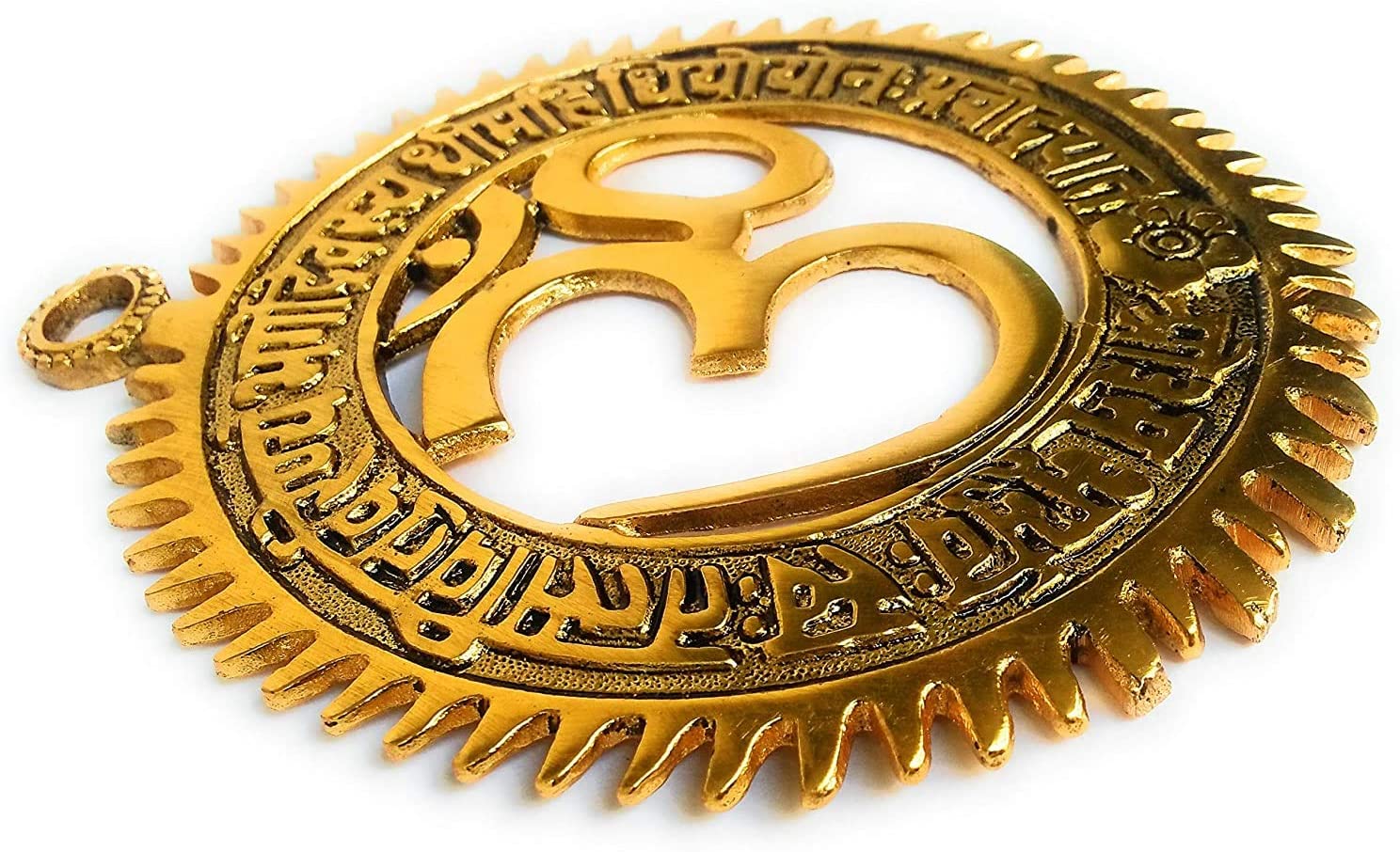 Metal Wall Hanging Om with Gayatri Mantra image 1