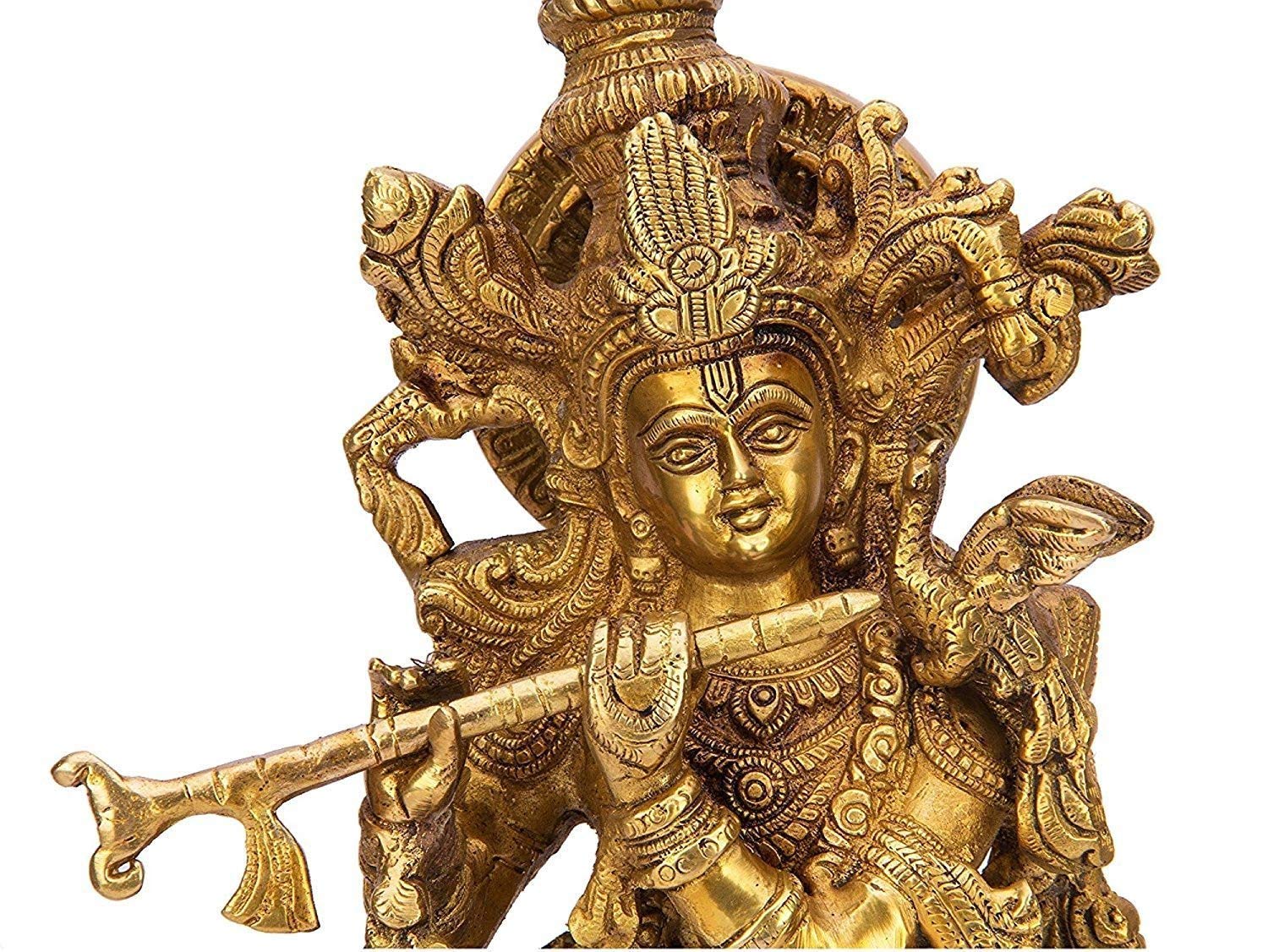Brass Krishna Idol (Size-20") image 2