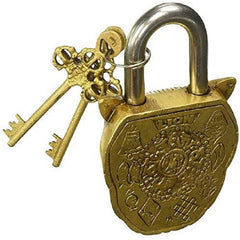 Lion Shape Solid Vintage Style Brass Lock image 1
