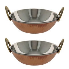 Copper Kadhai  No.2 Set of 2 image 0
