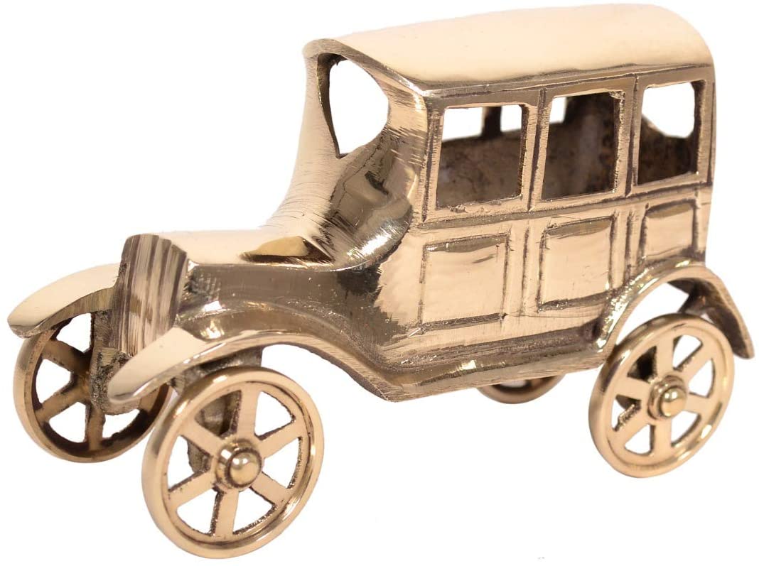 Brass Vintage Car Miniature Showpiece image 0