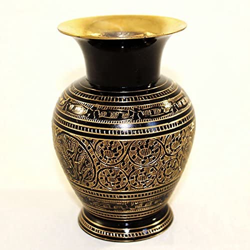 Brass Flower Vase 6" image 1