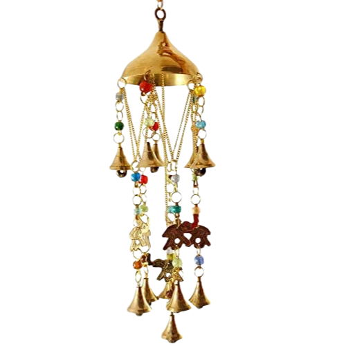 Brass Elephant Wind Chime image 1